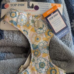 Top Paw Blue and Yellow Floral Harness